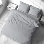 Bettwäsche set "Micro Chip". Bettwäsche Baumwolle, 135/140x200 cm, 200x200 cm, 200x220 cm. Graues, zartes gewebe mit modernem design, das eleganz und stil widerspiegelt.