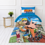 Bettwäsche set "Naruto“. Kinderbettwäsche, 135x200 cm. Naruto-bettwäsche mit orangefarbenen, grünen und blauen akzenten sowie weißen wolken. Bettwäsche set "Naruto“. Kinderbettwäsche, 135x200 cm. Naruto-bettwäsche mit orangefarbenen, grünen und blauen akzenten sowie weißen wolken.