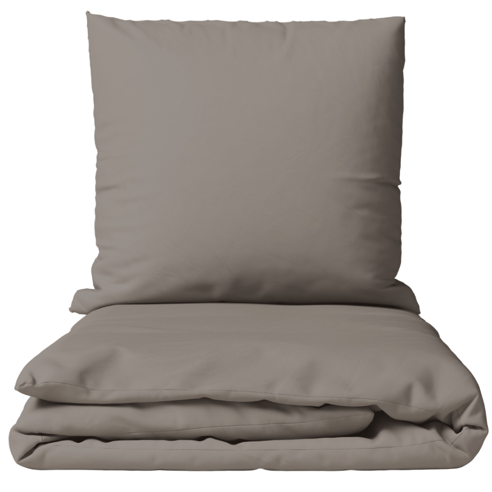 Bettwäsche set "Moon Rock". Bettwäsche Baumwolle, 135/140x200 cm, 200x200 cm, 200x220 cm. Dunkelgraues bettwäscheset mit subtilen braunen akzenten, minimalistischem design und zarter textur.