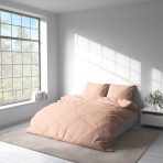 Bettwäsche set "Coral". Bettwäsche für Hotels, 135/140x200 cm, 200x200 cm, 200x220 cm, 220x240 cm. Klassisches korallenfarbenes bettwäscheset, perfekt für einen frischen schlafzimmer-look.