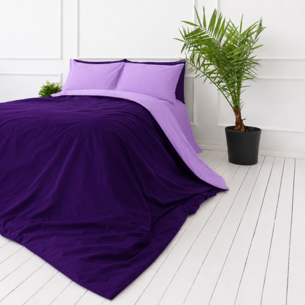 Bettwäsche set „Orchid Pansy“. Bettwäsche 155x200, 135/140x200 cm, 150x200 cm, 155/160x200 cm, 180x200 cm, 200x200 cm, 200x220 cm, 220x240 cm. Einfarbiges lavendelfarbenes bettwäsche-set mit tiefem purpurfarbenem kontrast. Bettwäsche set „Orchid Pansy“. Bettwäsche 155x200, 135/140x200 cm, 150x200 cm, 155/160x200 cm, 180x200 cm, 200x200 cm, 200x220 cm, 220x240 cm. Einfarbiges lavendelfarbenes bettwäsche-set mit tiefem purpurfarbenem kontrast.