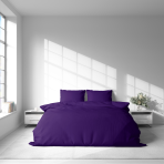 Bettwäsche set "Pansy". Bettwäsche für Hotels, 135/140x200 cm, 155/160x200 cm, 200x200 cm, 200x220 cm, 220x240 cm. Sophistiziertes dunkelviolettes bettwäscheset, das darauf ausgelegt ist, in ihrem raum eine ruhige und stilvolle atmosphäre zu schaffen.