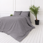 Bettwäsche set "Phantom". Bettwäsche einfarbig, 135/140x200 cm, 150x200 cm, 155/160x200 cm, 180x200 cm, 200x200 cm, 200x220 cm, 220x240 cm. Bettwäsche in ruhigem und neutralem grauton