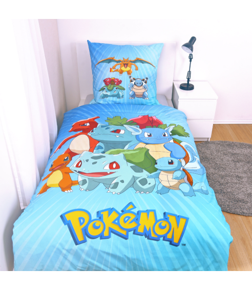 Bettwäsche set "Pokemon". Kinderbettwäsche