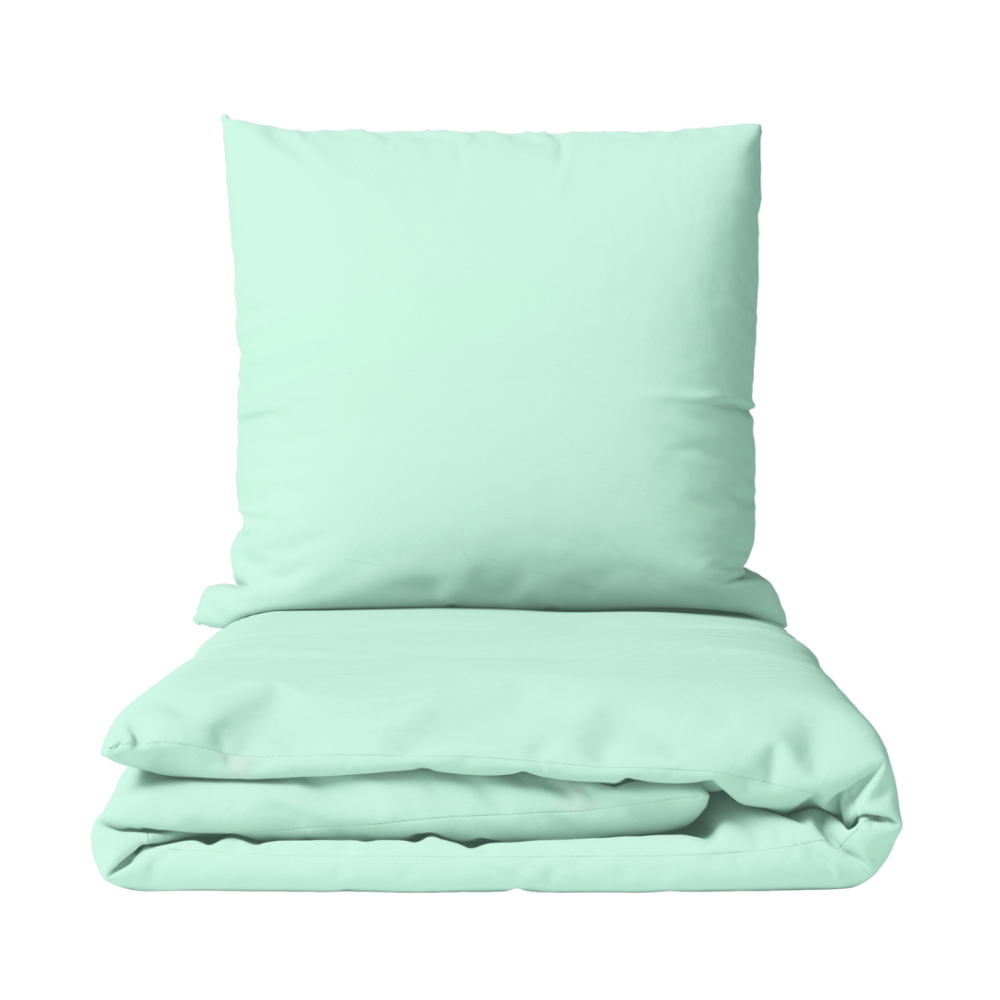 Bettwäsche set "Spring Dew". Bettwäsche für Hotels, 135/140x200 cm, 200x200 cm, 200x220 cm, 220x240 cm. Erfrischendes mintfarbenes bettwäscheset für ein heiteres schlafzimmerambiente.