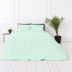 Bettwäsche set "Spring Dew". Bettwäsche 155x200, 135/140x200 cm, 150x200 cm, 155/160x200 cm, 180x200 cm, 200x200 cm, 200x220 cm, 220x240 cm. Stilvolles mintfarbenes bettwäscheset, das ein gefühl der ruhe in ihr schlafzimmer bringt.
