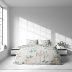 Bettwäsche set "Spring Melody". Bettwäsche Baumwolle, 135/140x200 cm, 200x200 cm, 200x220 cm. Dieses bettwäsche-set mit dezentem blumenmuster und pastellfarbenen akzenten schafft ruhe und gemütlichkeit in ihrem schlafzimmer.