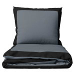 Bettwäsche set "Squared Dark". Bettwäsche 200x220, 200x220 cm. Exquisite dunkelgraue bettwäsche umrahmt von kühnen schwarzen linien, die eleganz und raffinesse ausstrahlen.