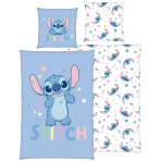 Bettwäsche set "Stitch Blue“. Kinderbettwäsche, 135x200 cm. Hellblaues bettwäsche-set mit stitch und pastellfarbenen sternmotiven. Bettwäsche set "Stitch Blue“. Kinderbettwäsche, 135x200 cm. Hellblaues bettwäsche-set mit stitch und pastellfarbenen sternmotiven.