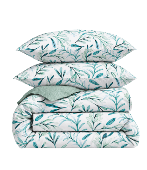 Bettwäsche set „Teal Grove“. Bettwäsche 140x200