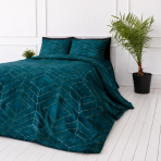 Bettwäsche set „Tethrys“. Bettwäsche 155x200, 135/140x200 cm, 150x200 cm, 155/160x200 cm, 180x200 cm, 200x200 cm, 200x220 cm, 220x240 cm. Smaragdgrüne bettwäsche mit geometrischem linienmuster. Bettwäsche set „Tethrys“. Bettwäsche 155x200, 135/140x200 cm, 150x200 cm, 155/160x200 cm, 180x200 cm, 200x200 cm, 200x220 cm, 220x240 cm. Smaragdgrüne bettwäsche mit geometrischem linienmuster.