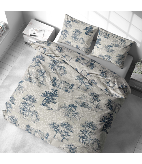 Bettwäsche set "Toile De Jouy Classic". Bettwäsche 140x200