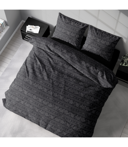 Bettwäsche set "Vitor Black". Bettwäsche Baumwolle