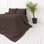 Perkal Bettwäsche „Brown Percale“. Bettwäsche 150x200, 135/140x200 cm, 155x220 cm, 160x200 cm, 180x200 cm, 200x200 cm, 200x220 cm, 220x240 cm. Einfarbige schokoladenbraune kissenbezüge.