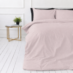 Perkal Bettwäsche „Shell Percale“. Bettwäsche einfarbig, 135/140x200 cm, 150x200 cm, 155/160x200 cm, 180x200 cm, 200x200 cm, 200x220 cm, 220x240 cm. Hellrosa glatter und schlichter bettstoff.
