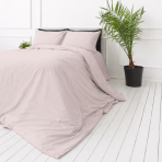 Perkal Bettwäsche „Shell Percale“. Bettwäsche einfarbig, 135/140x200 cm, 150x200 cm, 155/160x200 cm, 180x200 cm, 200x200 cm, 200x220 cm, 220x240 cm. Pastellrosa minimalistisches bettwäsche-set.