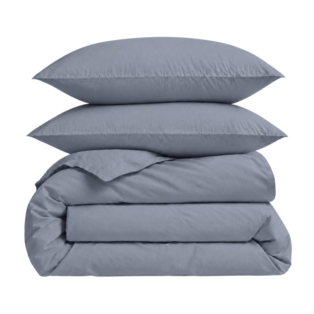 Perkal Bettwäsche „Tradewinds Percale“. Bettwäsche 150x200, 135/140x200 cm, 155x220 cm, 160x200 cm, 180x200 cm, 200x200 cm, 200x220 cm, 220x240 cm. Einfarbiges blaugraues bettwäsche-set ohne muster. Perkal Bettwäsche „Tradewinds Percale“. Bettwäsche 150x200, 135/140x200 cm, 155x220 cm, 160x200 cm, 180x200 cm, 200x200 cm, 200x220 cm, 220x240 cm. Einfarbiges blaugraues bettwäsche-set ohne muster.
