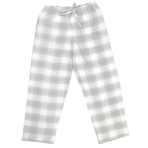 Pyjama „Grey checks“, S/M, L, XL. Dunklere baumwollpyjama mit weichem frottierstoff