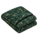 Decke „Gilded Green fleece blanket“. Tagesdecken, 200x220 cm. Dunkelgrüne decke mit einem markanten goldfarbenen marmor-adermuster. Decke „Gilded Green fleece blanket“. Tagesdecken, 200x220 cm. Dunkelgrüne decke mit einem markanten goldfarbenen marmor-adermuster.