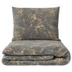 Plüsch Bettwäsche "Minky Gilded Grey". Plüsch Bettwäsche, 200x220 cm. Graues bettwäsche-set mit einem ausdrucksstarken goldfarbenen marmor-adermuster. Plüsch Bettwäsche "Minky Gilded Grey". Plüsch Bettwäsche, 200x220 cm. Graues bettwäsche-set mit einem ausdrucksstarken goldfarbenen marmor-adermuster.