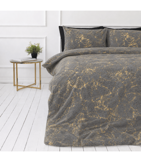 Plüsch Bettwäsche "Minky Gilded Grey". Bettwäsche 200x220