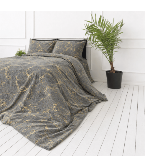 Plüsch Bettwäsche "Minky Gilded Grey". Bettwäsche 200x220