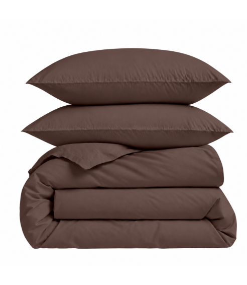 Premium satin bettwäsche set "Brown". Bettwäsche aus Satin