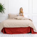 Premium satin bettwäsche set "Classic coffee". Bettwäsche 150x200, 135/140x200 cm, 150x200 cm, 155/160x200 cm, 180x200 cm, 200x200 cm, 200x220 cm, 220x240 cm