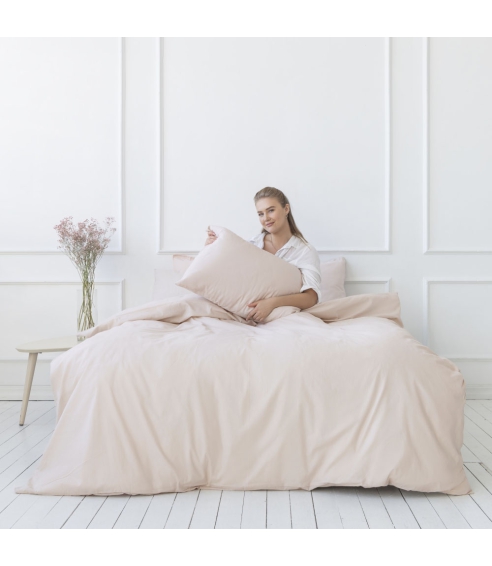 Premium satin bettwäsche set "Classic coffee". Bettwäsche aus Satin