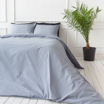 Premium satin bettwäsche set "Classic grey“. Bettwäsche aus Satin, 135/140x200 cm, 200x200 cm, 200x220 cm