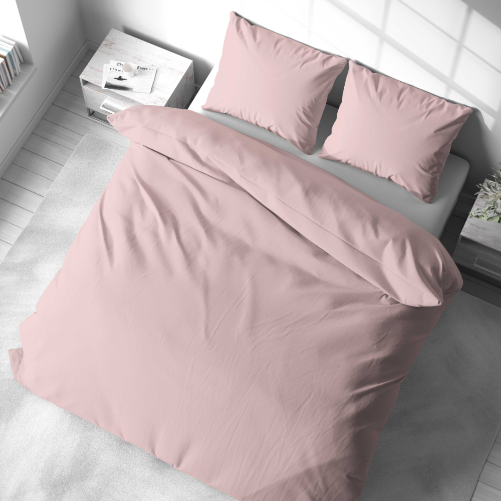 Premium satin bettwäsche set "Classic pink“. Bettwäsche 150x200, 100x140 cm, 135/140x200 cm, 150x200 cm, 155/160x200 cm, 180x200 cm, 200x200 cm, 200x220 cm, 220x240 cm. Schlichtes modernes bettwäsche-set in sanftem rosaton