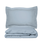 Premium satin bettwäsche set "Light blue". Bettwäsche aus Satin, 135/140x200 cm, 150x200 cm, 155/160x200 cm, 180x200 cm, 200x200 cm, 200x220 cm, 220x240 cm