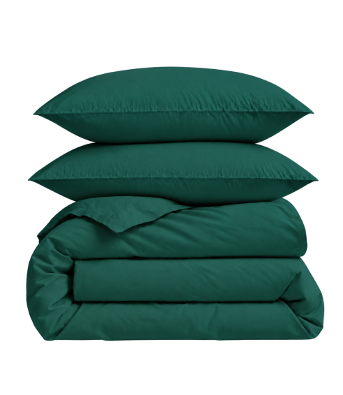 Premium satin bettwäsche set "Dark green sateen". Bettwäsche aus Satin