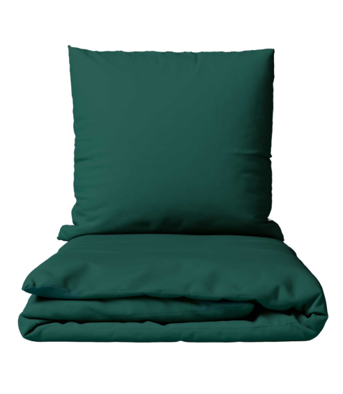 Premium satin bettwäsche set "Dark green sateen". Bettwäsche aus Satin