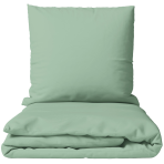 Premium satin bettwäsche set "Eucalyptus". Bettwäsche 150x200, 100x140 cm, 135/140x200 cm, 150x200 cm, 155/160x200 cm, 180x200 cm, 200x200 cm, 200x220 cm, 220x240 cm. Hellgrünes bettwäsche-set mit minimalistischem design