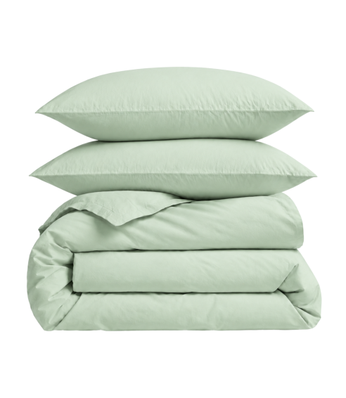 Premium satin bettwäsche set "Eucalyptus". Bettwäsche aus Satin