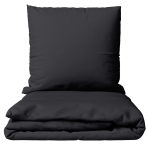 Premium satin bettwäsche set "Graphite Satin“. Bettwäsche aus Satin, 135/140x200 cm, 200x200 cm, 200x220 cm. Dunkelgraues bett- und kissenbezug-set ohne muster.