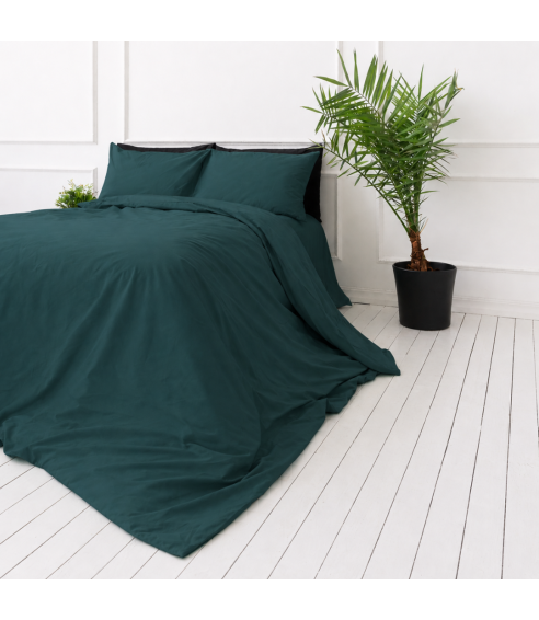 Premium satin bettwäsche set "Green Sateen“. Bettwäsche aus Satin
