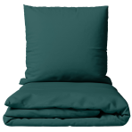 Premium satin bettwäsche set "Green Satin“. Bettwäsche aus Satin, 135/140x200 cm, 200x200 cm, 200x220 cm. Tiefgrünes bett- und kissenbezug-set ohne muster.