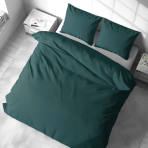 Premium satin bettwäsche set "Green Satin“. Bettwäsche aus Satin, 135/140x200 cm, 200x200 cm, 200x220 cm. Klassisches baumwoll-bettwäsche-set in sattem grün.