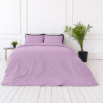 Premium satin bettwäsche set "Lilac Sateen“. Bettwäsche einfarbig, 135/140x200 cm, 200x200 cm, 200x220 cm. Einfarbiges, lavendelfarbenes bettwäsche-set mit eleganter optik.