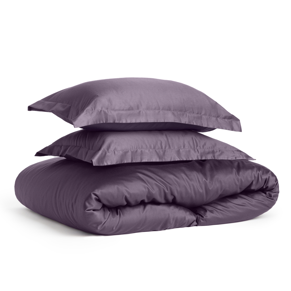 Premium satin bettwäsche set "Mauve". Bettwäsche aus Satin, 135/140x200 cm, 200x200 cm, 200x220 cm, 220x240 cm