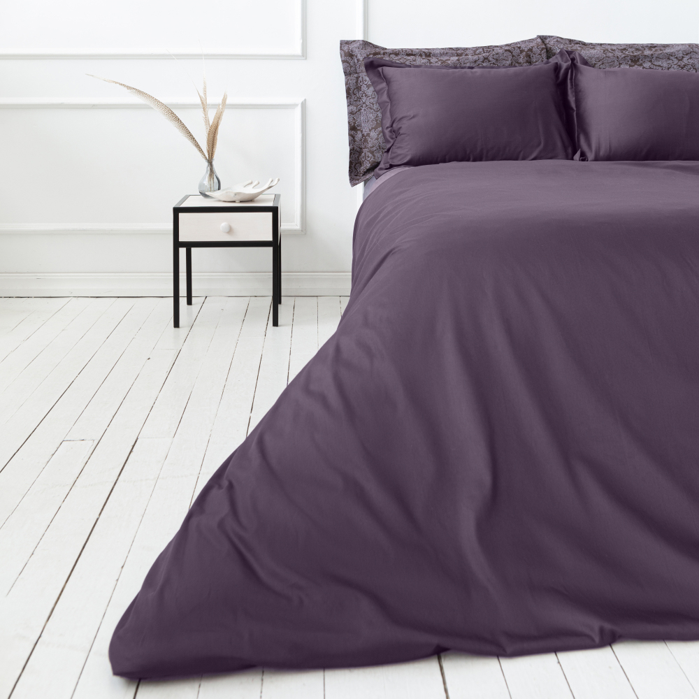 Premium satin bettwäsche set "Mauve". Bettwäsche aus Satin, 135/140x200 cm, 200x200 cm, 200x220 cm, 220x240 cm