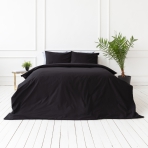 Premium satin bettwäsche set "Midnight". Bettwäsche aus Satin, 135/140x200 cm, 200x200 cm, 200x220 cm