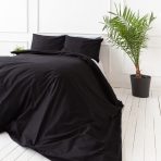 Premium satin bettwäsche set "Midnight". Bettwäsche aus Satin, 135/140x200 cm, 200x200 cm, 200x220 cm