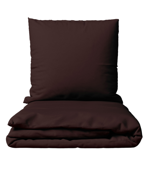 Premium satin bettwäsche set "Chesnut glow". Bettwäsche aus Satin