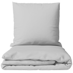 Premium satin bettwäsche set "Silvara". Bettwäsche 150x200, 135/140x200 cm, 150x200 cm, 155/160x200 cm, 180x200 cm, 200x200 cm, 200x220 cm, 220x240 cm. Hellgraues einfarbiges bettwäsche-set im minimalistischen stil