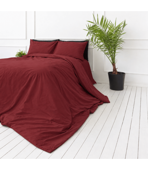 Premium satin bettwäsche set "Sun-dried Tomato sateen". Bettwäsche aus Satin