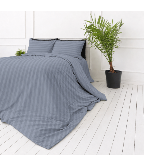 Premium satin bettwäsche set "Tradewinds Stripe Sateen". Bettwäsche aus Satin