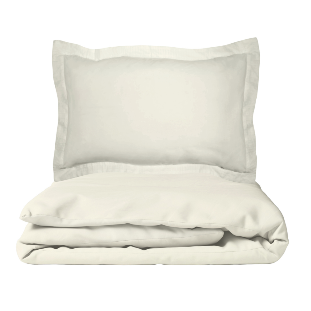 Premium satin bettwäsche set "Vanilla". Bettwäsche aus Satin, 135/140x200 cm, 200x200 cm